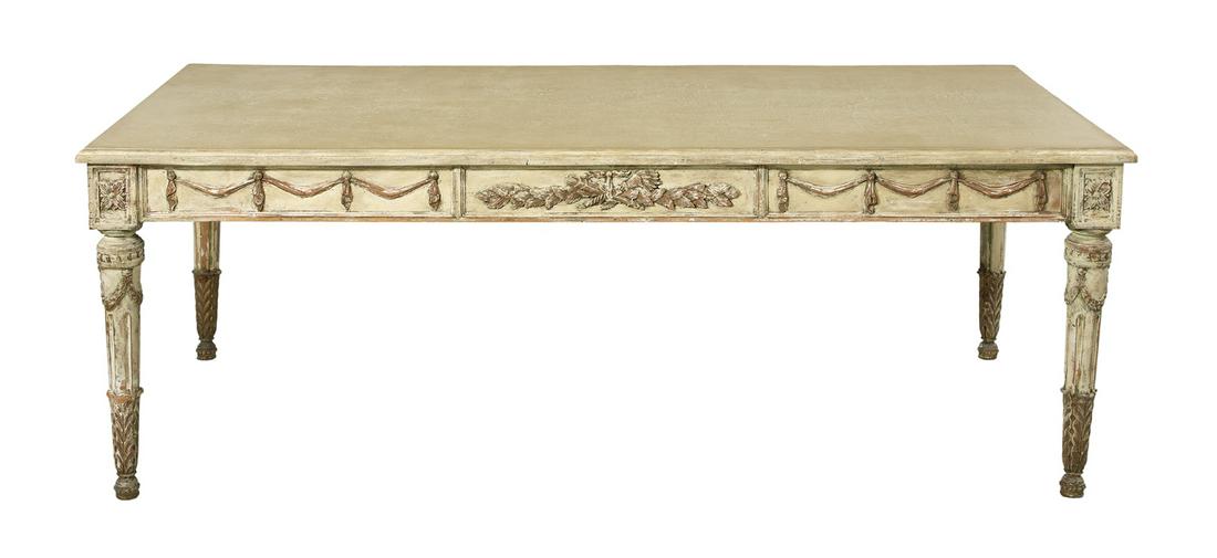 Large Neoclassical Parcel-Gilt Table (1 of 2)