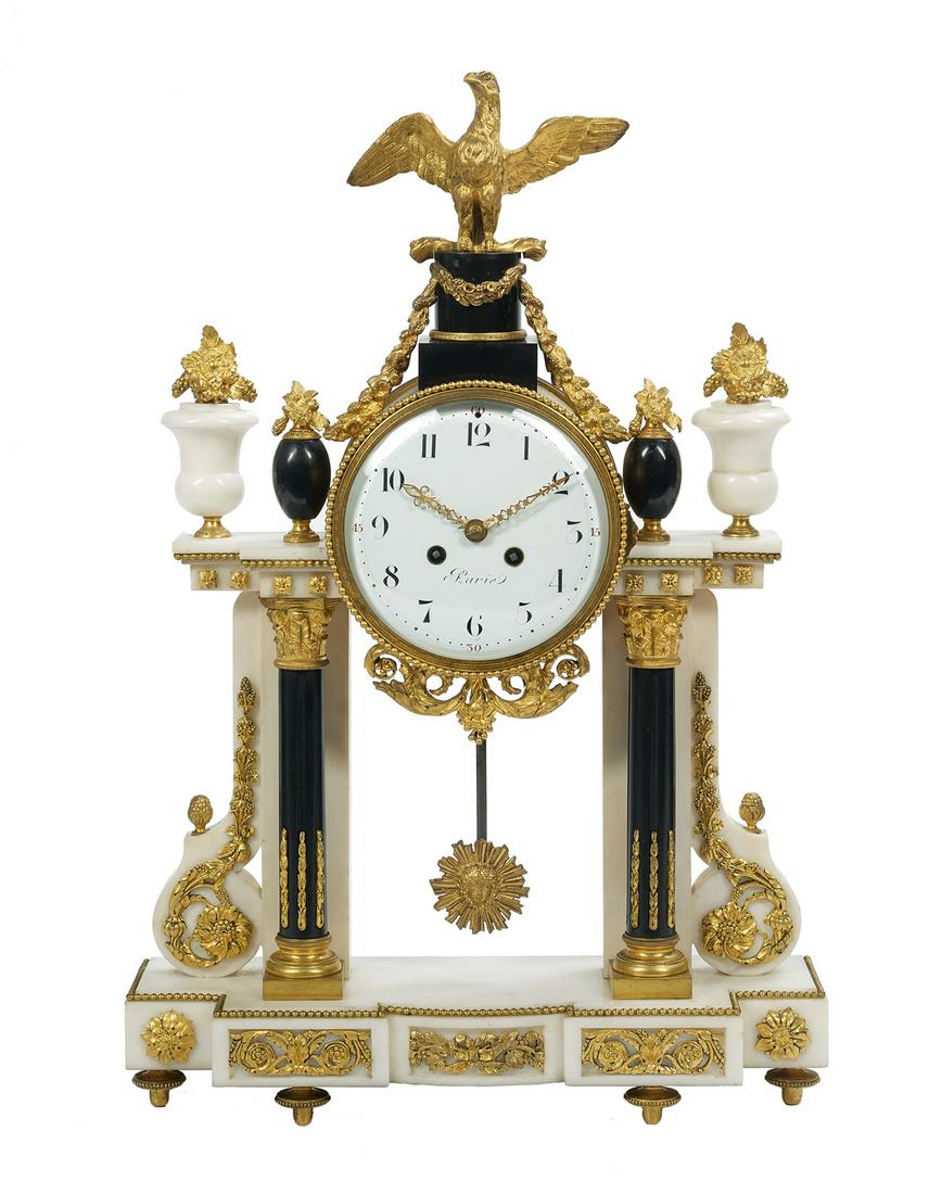 French Gilt-Bronze and Marble Clock (1 of 2)