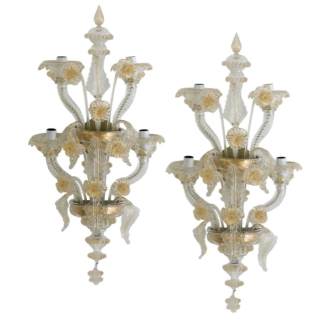 Pair of Murano Glass Sconces (1 of 1)