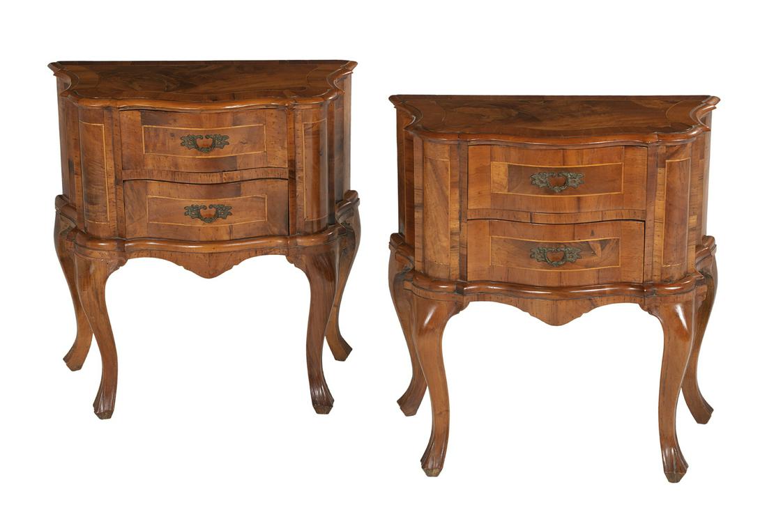 Pair of Italian Fruitwood and Olivewood Commodes (1 of 2)