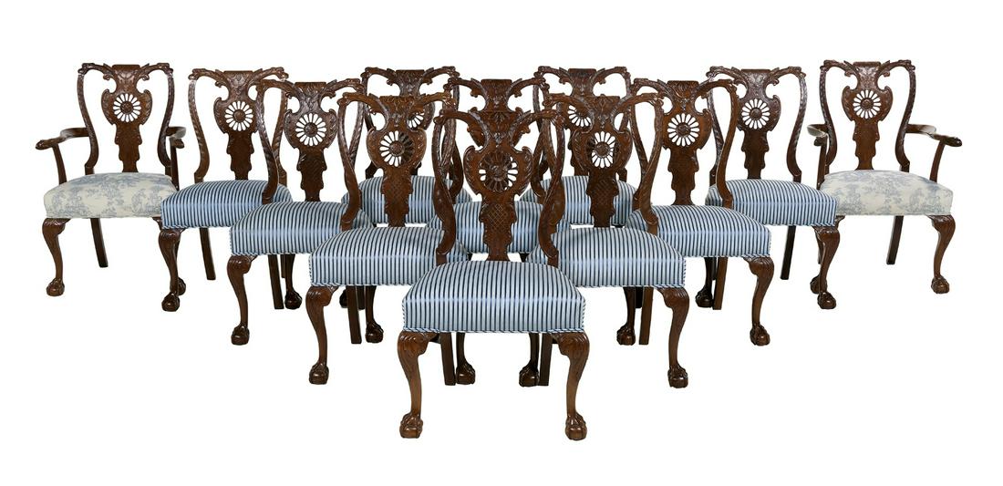 Twelve George III-Style Mahogany Dining Chairs (1 of 1)