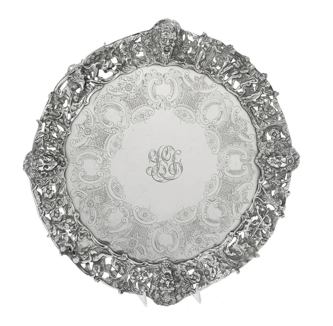 Victorian Silverplate Salver (1 of 1)
