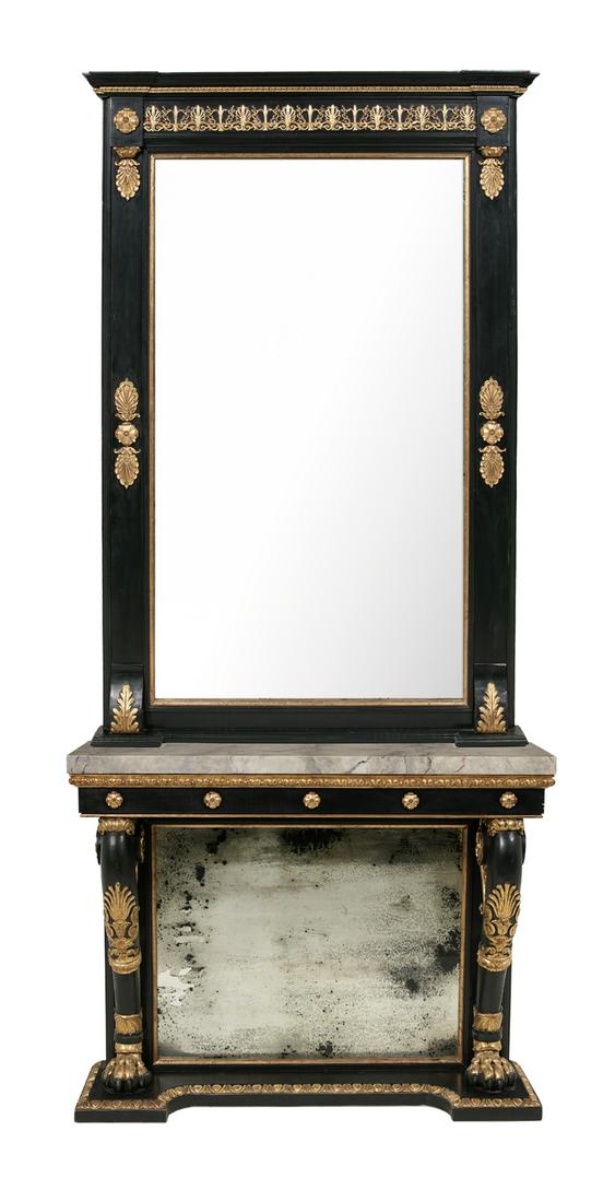 Regency-Style Pier Table and Mirror (1 of 4)