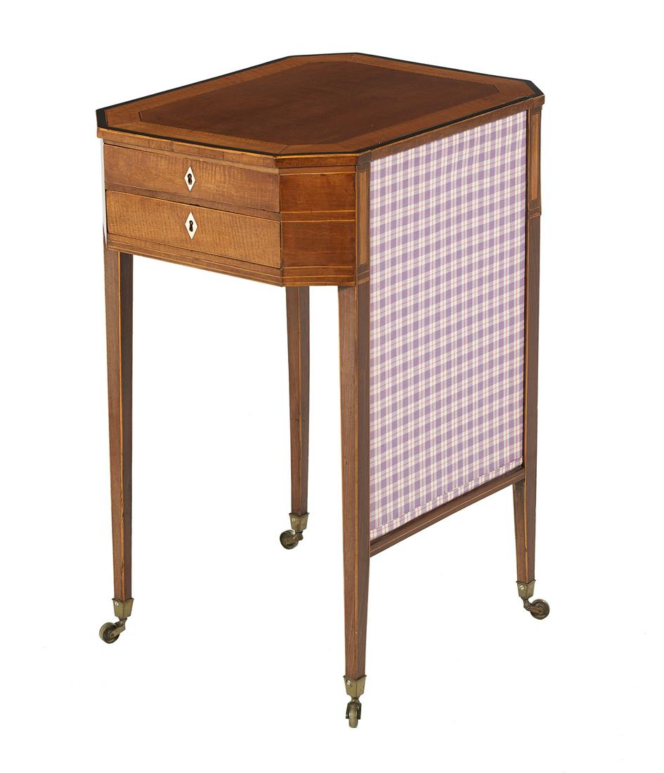 George III Mahogany Work Table with Firescreen (1 of 2)