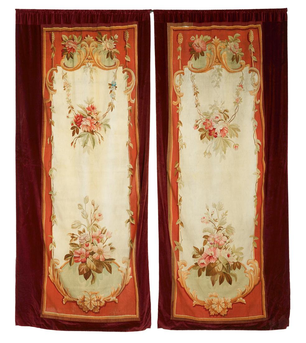 Pair of Aubusson Drapery Panels (1 of 1)