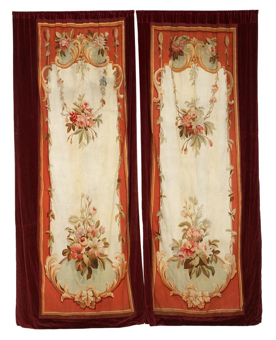 Pair of Aubusson Drapery Panels (1 of 1)