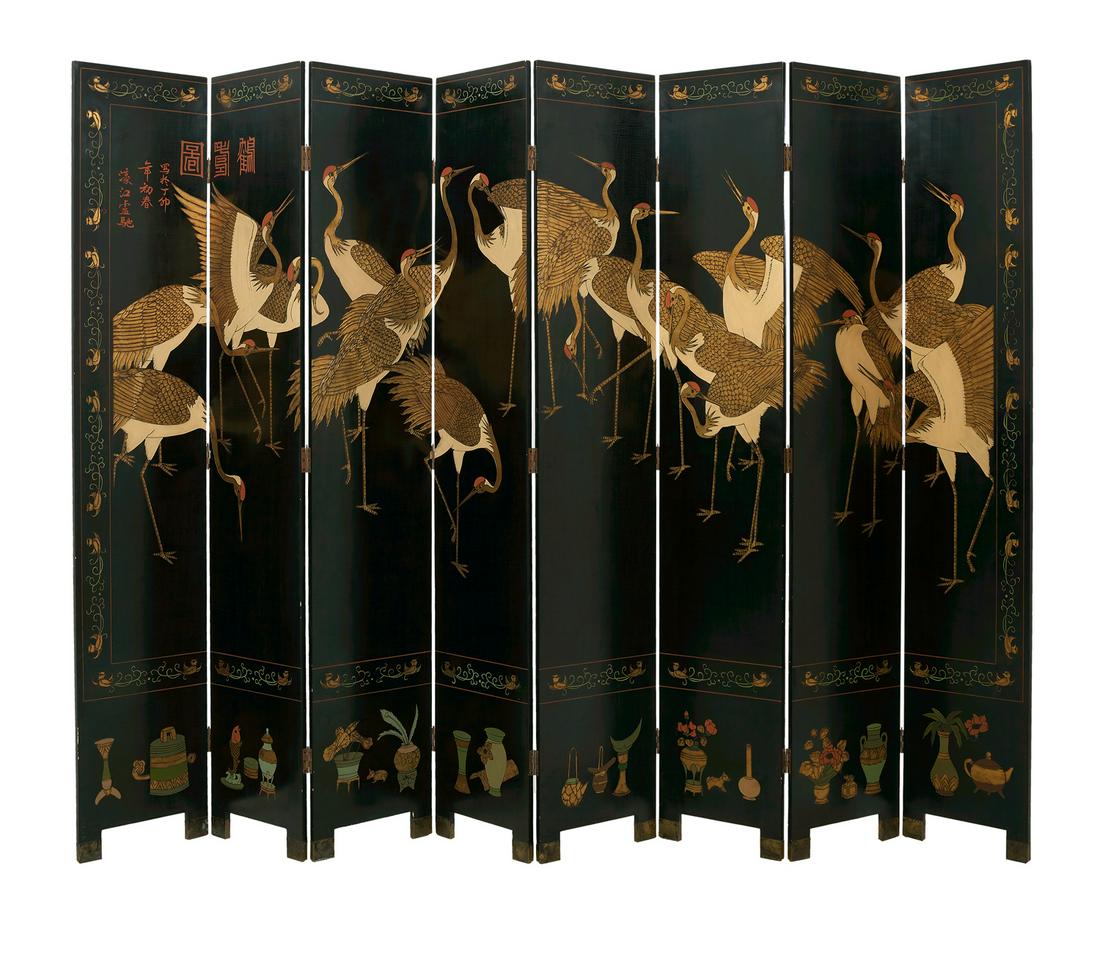 Chinese Eight-Panel Coromandel Screen (1 of 2)
