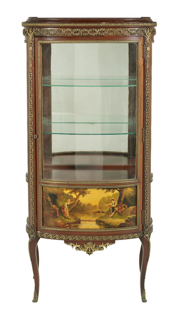 Louis XV-Style Mahogany Vitrine (1 of 3)
