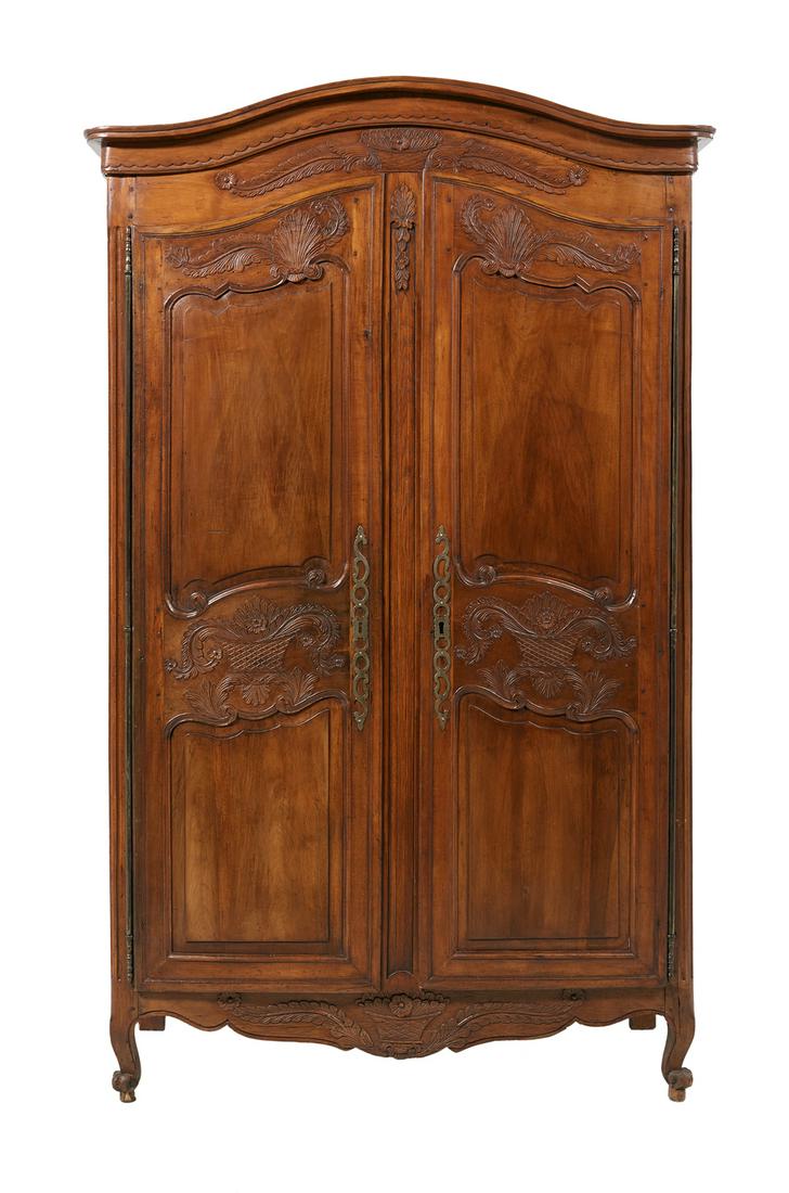 Provincial Louis XV-Style Fruitwood Armoire (1 of 4)