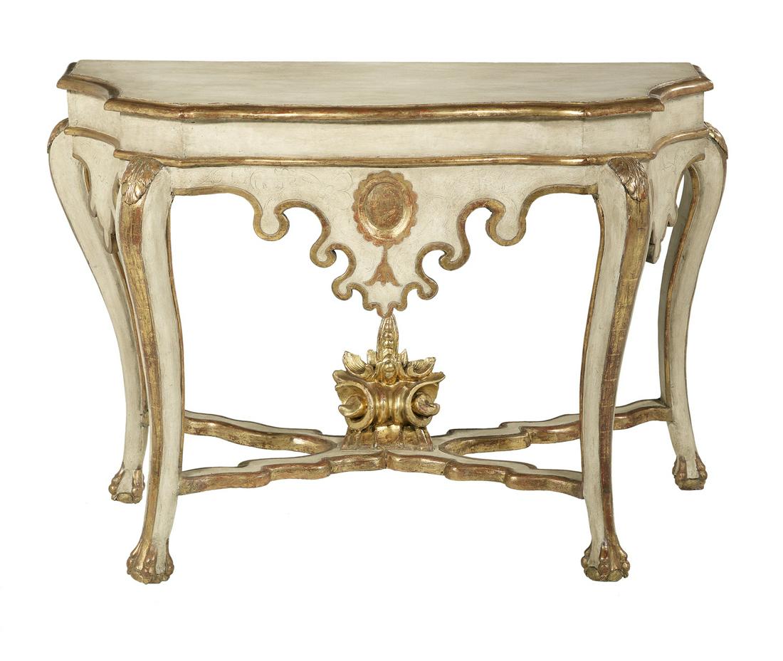 Louis XV-Style Polychrome Console Table (1 of 2)