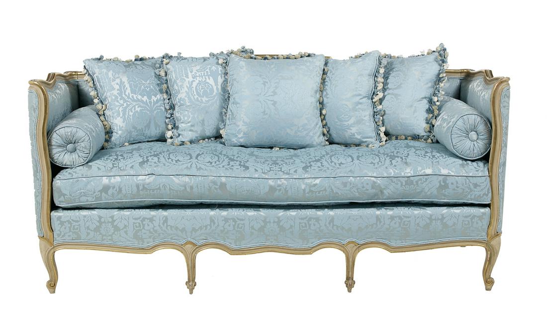 French Creme-Peinte and Parcel-Gilt Sofa (1 of 2)