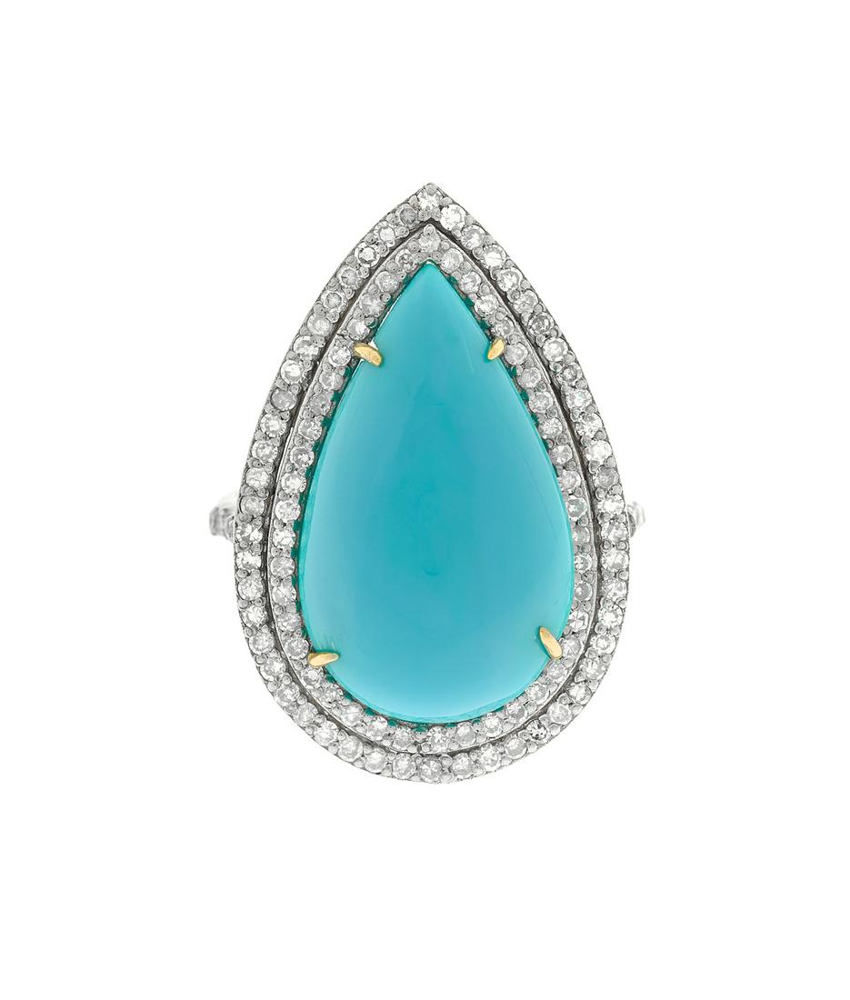 Turquoise and Diamond Ring (1 of 1)