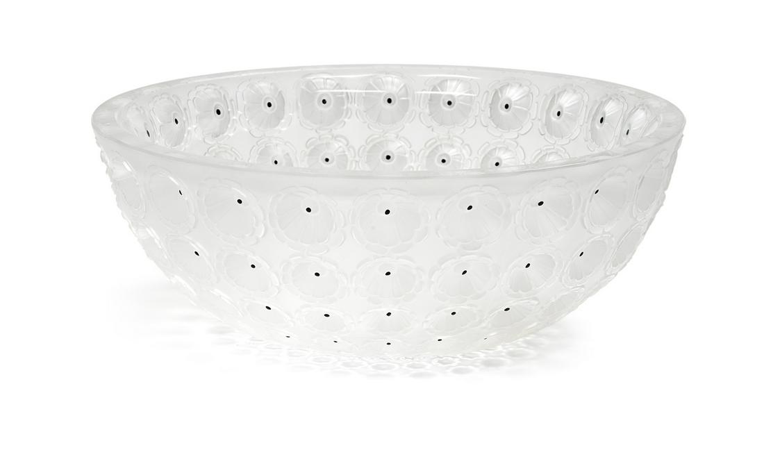 Lalique Enameled Crystal "Nemours" Bowl (1 of 1)