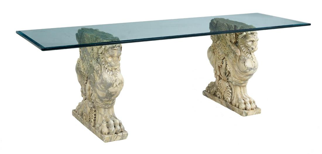 Marble and Glass Table in the Neoclassical Taste (1 of 1)