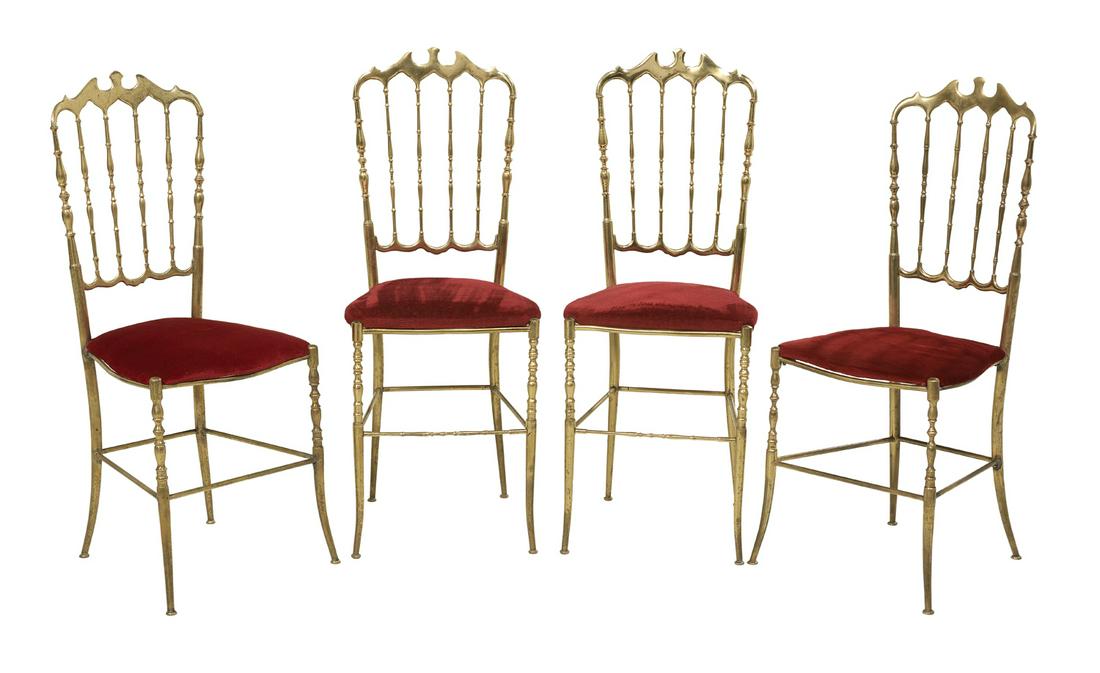 Four Victorian-Style Brass Ballroom Chairs (1 of 2)