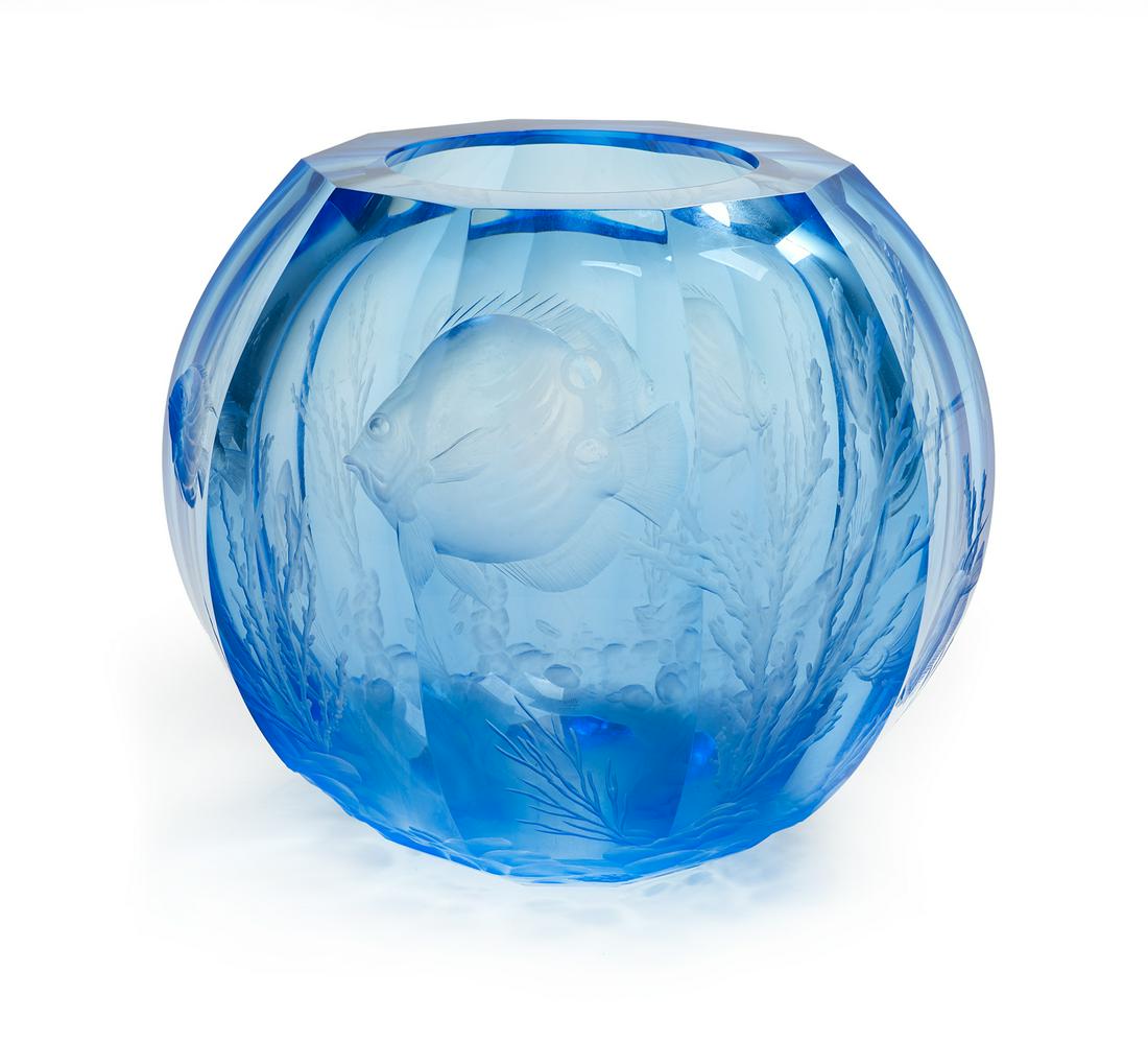 Moser "Coral Fish" Globe Vase (1 of 2)