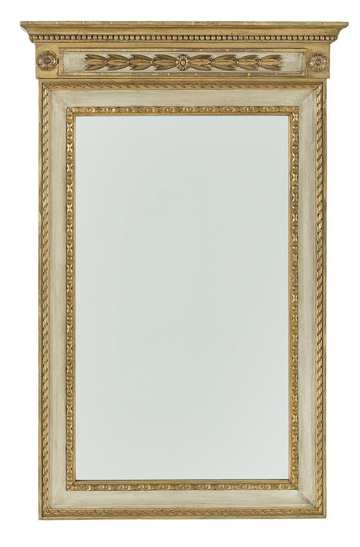Empire-Style Parcel-Gilt and Painted Mirror (1 of 2)