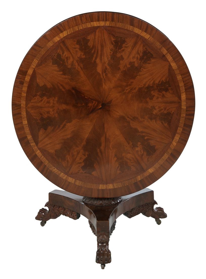 American Classical Mahogany Tilt-Top Center Table (1 of 2)
