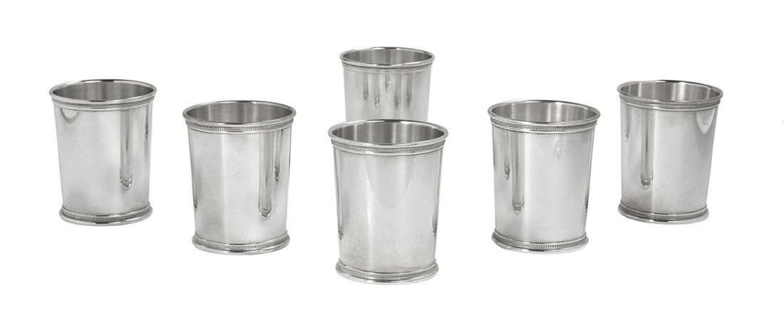 Set of Six Kentucky Sterling Silver Julep Cups (1 of 3)