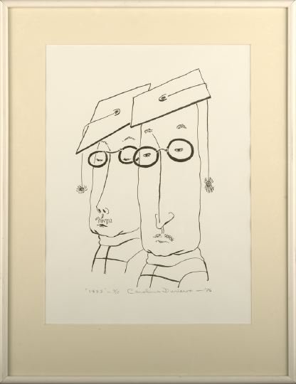 Caroline Durieux (American/Louisiana, 1896-1989): Caroline Durieux (American/Louisiana, 1896-1989) "Academic - 1955", 1976, black and white electron print, titled and numbered "2/15" lower left, signed and dated in pencil lower right "Caroline Durieu