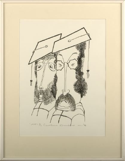 Caroline Durieux (American/Louisiana, 1896-1989): Caroline Durieux (American/Louisiana, 1896-1989) "Academic - 1975", 1976, black and white electron print, titled and numbered "2/15" lower left, signed and dated in pencil lower right "Caroline Durieu