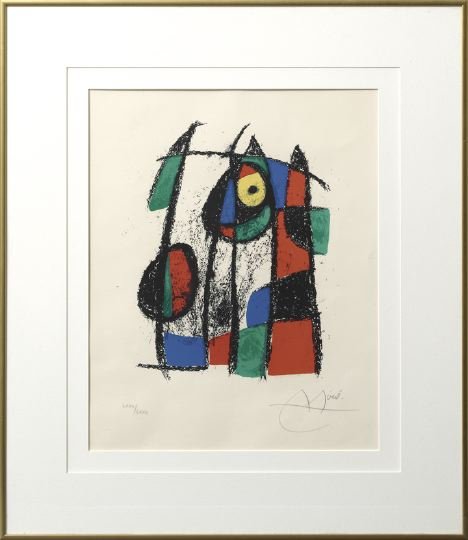 Joan Miro (Spanish, 1893-1983): Joan Miro (Spanish, 1893-1983) "Untitled", 1974, from Joan Miro Lithographs II, lithograph in colors on Arches paper, signed in pencil lower right "Miro", numbered in pencil lower left "LXXII/LXXX", s