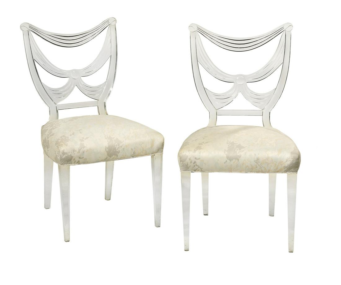 Pair of Lorin Jackson Lucite Chairs (1 of 1)