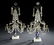 287: Pair of Swedish Brass and Glass Candelabra
