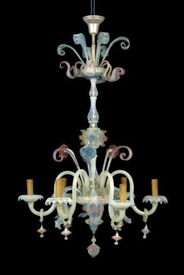 Italian murano gold dusted glass chandelier 1 | Glass Italian murano gold dusted glass chandelier 1 | Glass