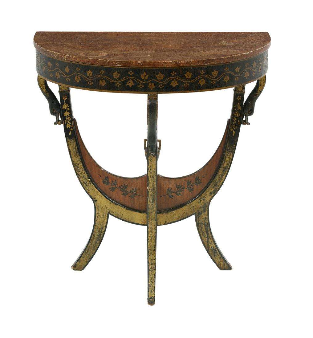 Swedish Neoclassical Demi-lune Console Table (1 of 2)