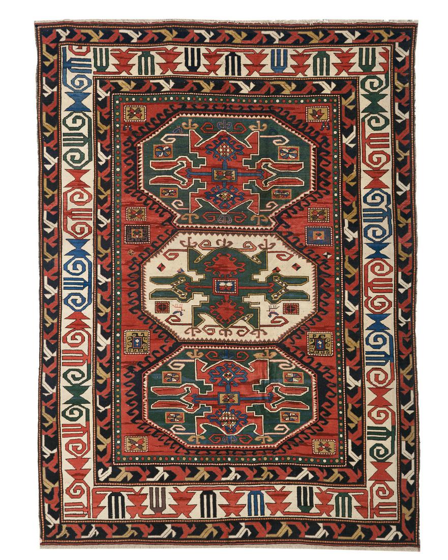 Tribal Cloudband Kazak Carpet (1 of 1)