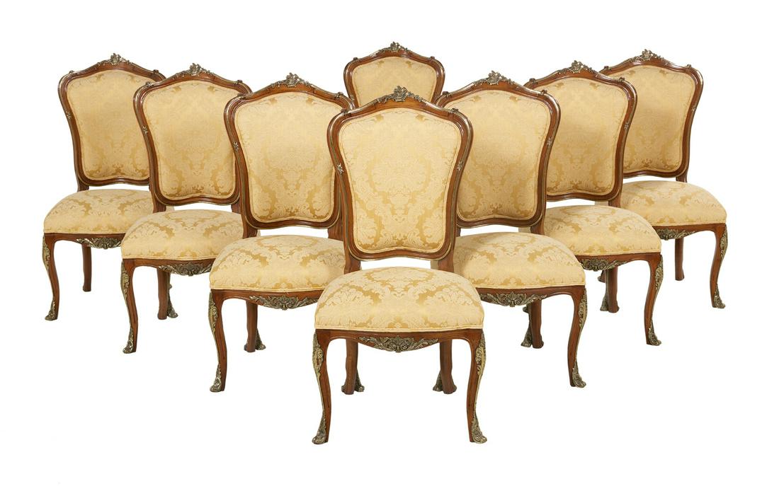 Eight Louis XV-Style Mahogany Dining Chairs (1 of 2)