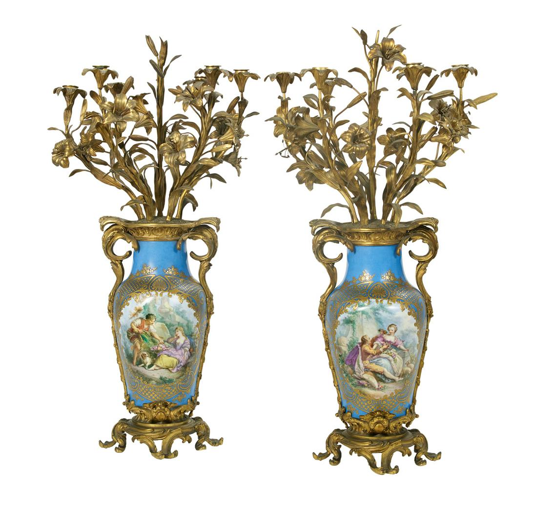 Pair of Jacob Petit Paris Porcelain Candelabra (1 of 5)