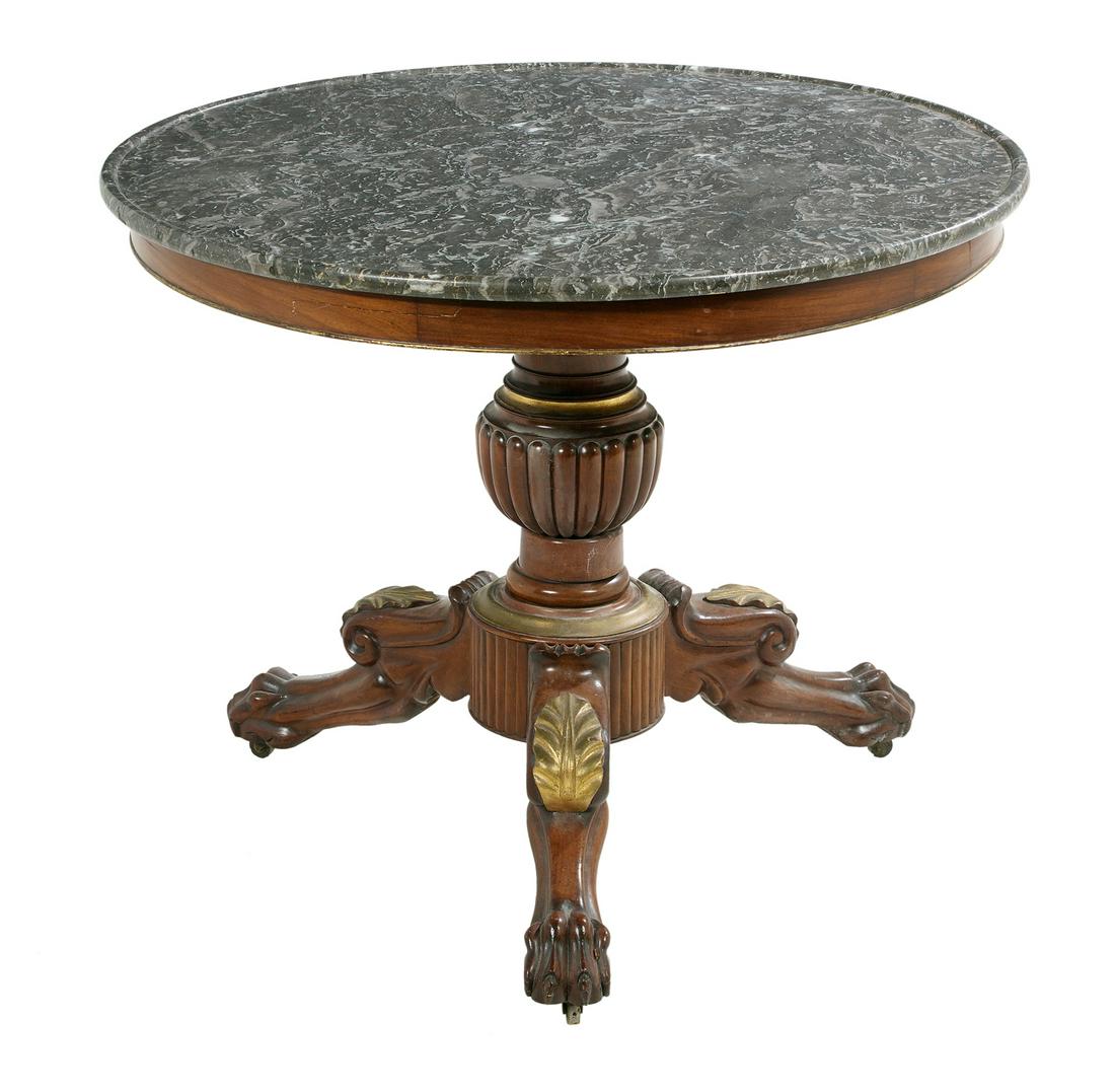 Restauration Marble-Top Center Table (1 of 2)