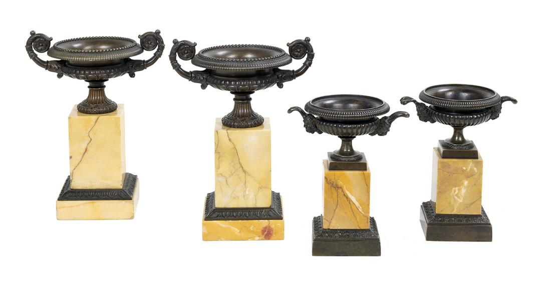 Two Pairs of Louis-Philippe Marble Garniture Urns (1 of 1)