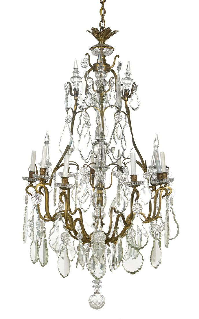 Baccarat Bronze and Crystal Chandelier (1 of 1)