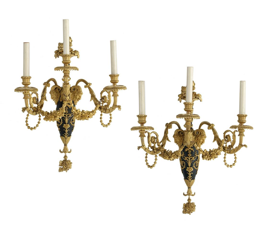 Pair of Exceptional French Bronze Sconces (1 of 3)