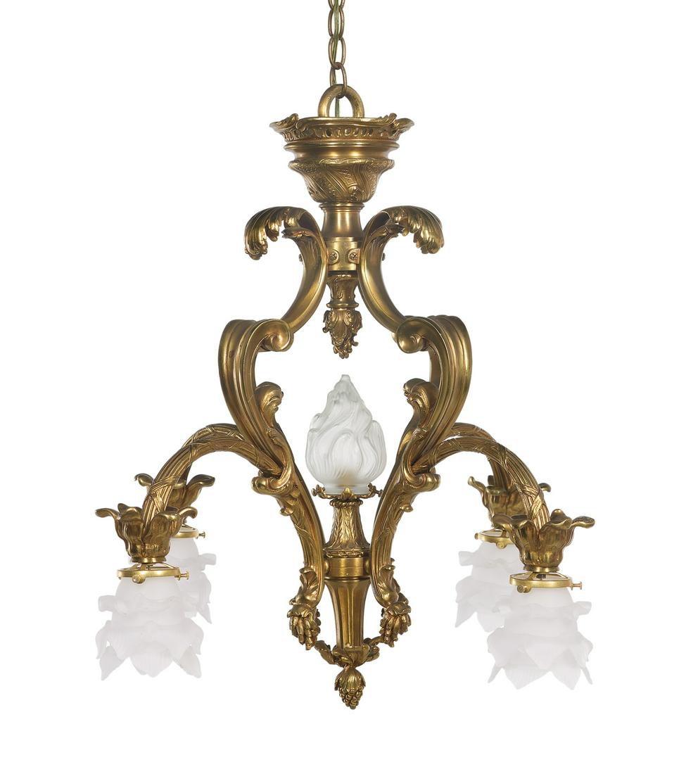 French Gilt-Bronze Chandelier (1 of 1)