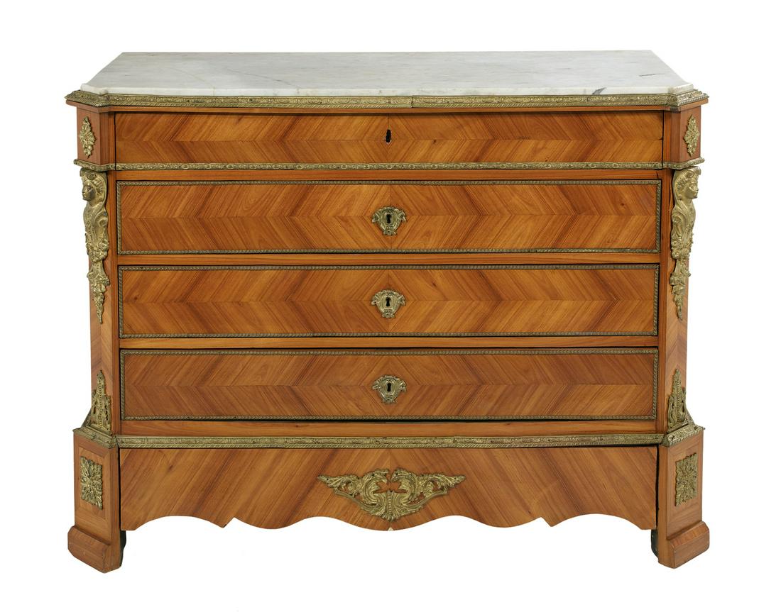 Napoleon III Marble-Top Chest (1 of 3)