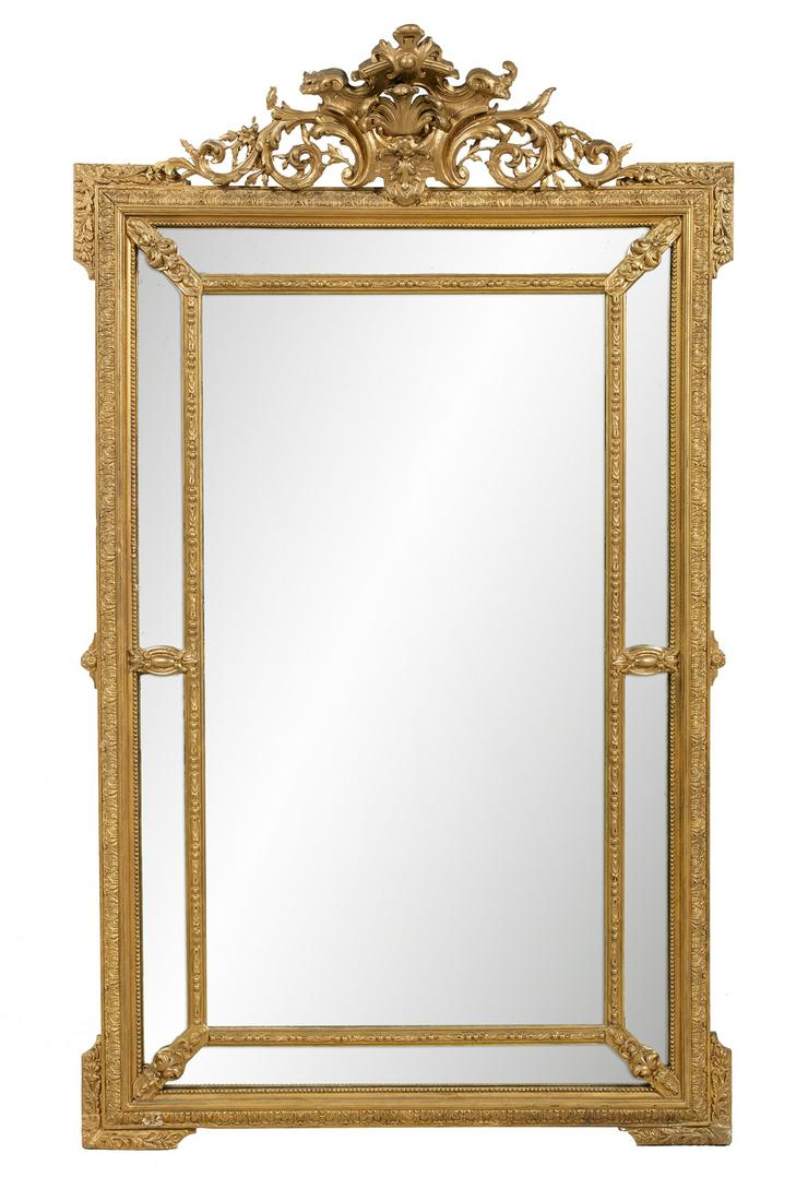 French Belle Epoque Giltwood Mirror (1 of 2)