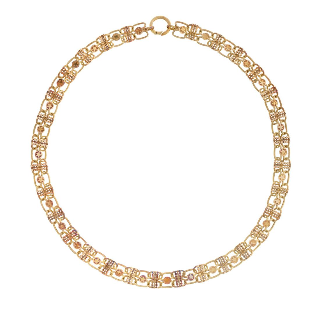 Victorian Gold "Texas Star" Fob Chain/Necklace (1 of 2)