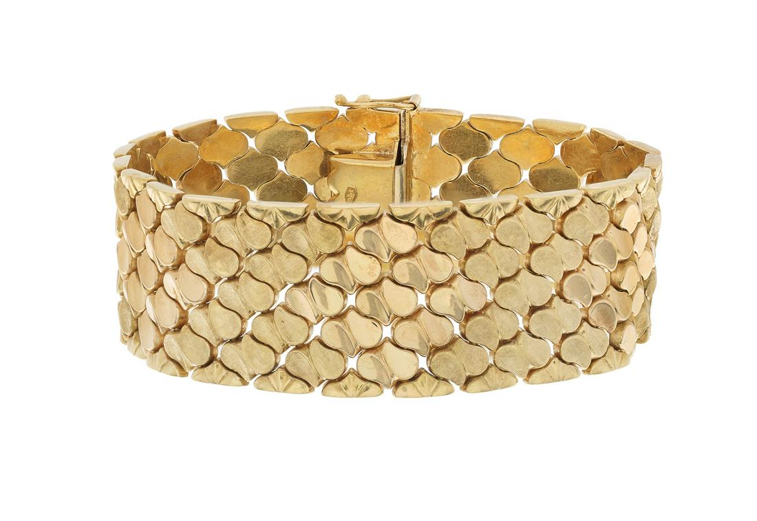 Wide Gold Bracelet (1 of 2)