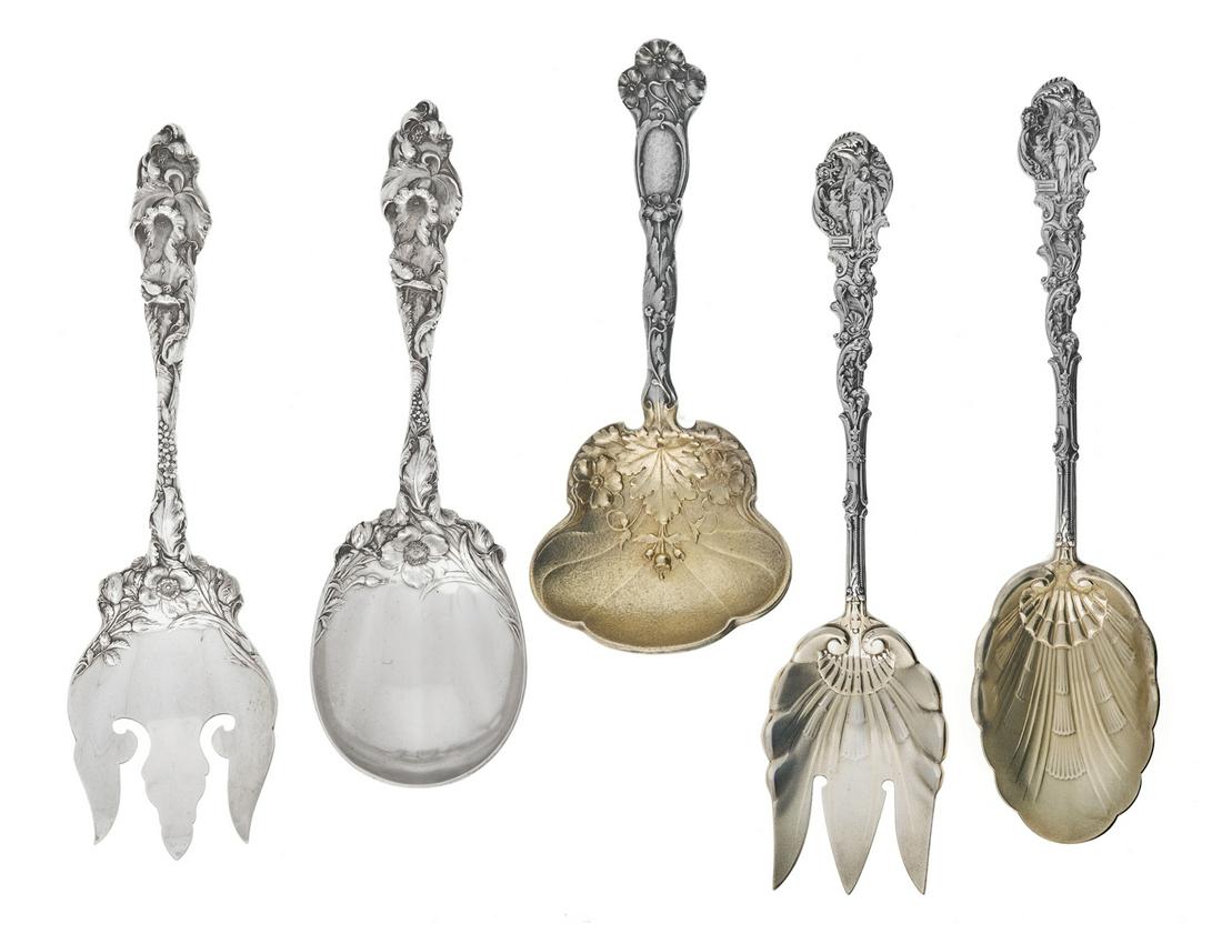 Five American Sterling Silver Serving Pieces (1 of 1)