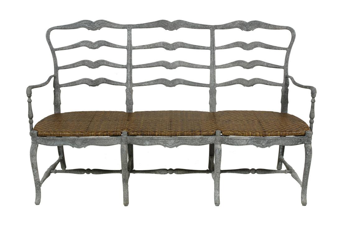 Unusual Cast Aluminum Garden Bench (1 of 2)