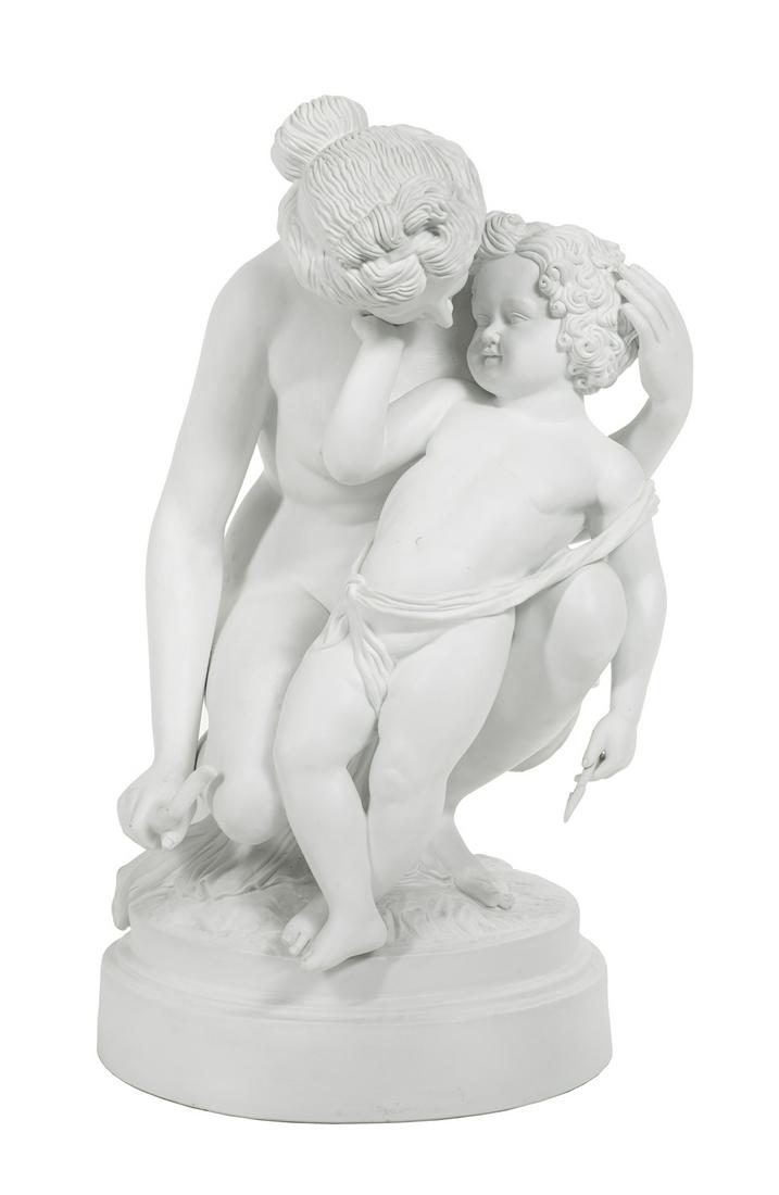 Meissen Biscuit Porcelain of Venus and Cupid (1 of 2)