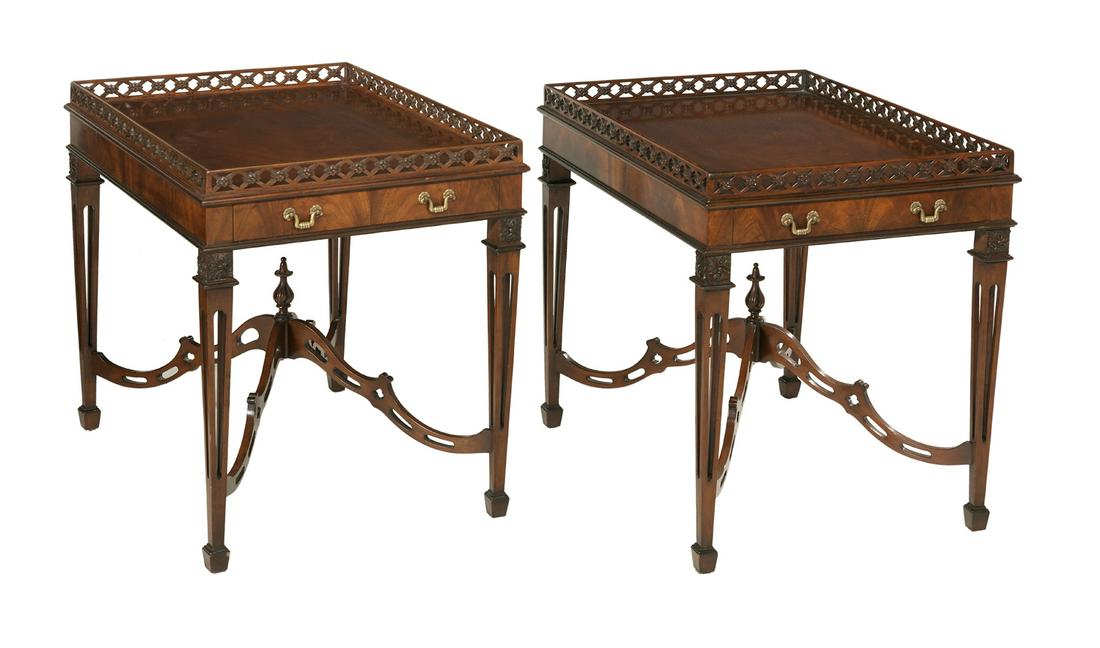 Pair of Mahogany Silver Tables (1 of 1)