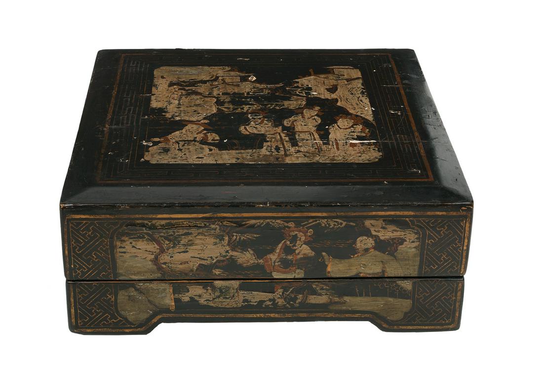 Chinese Export Lacquer Covered Box (1 of 2)
