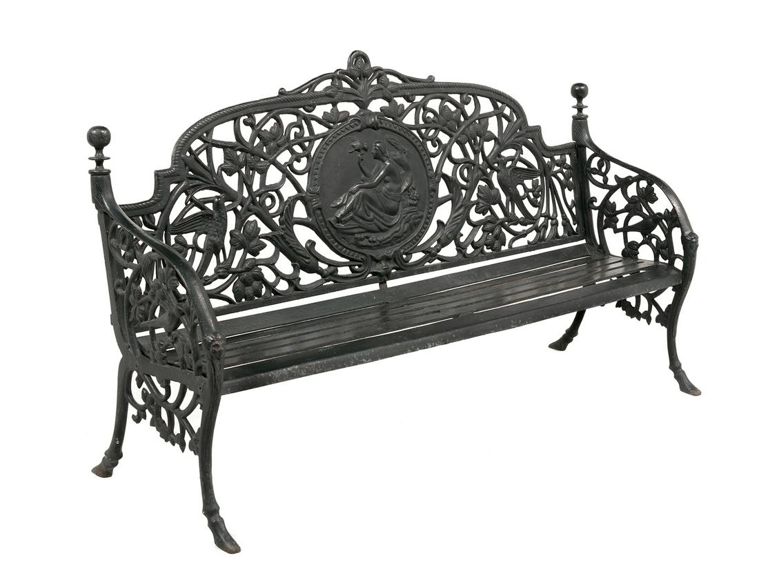 Cast Iron "Medallion" Pattern Garden Bench (1 of 1)