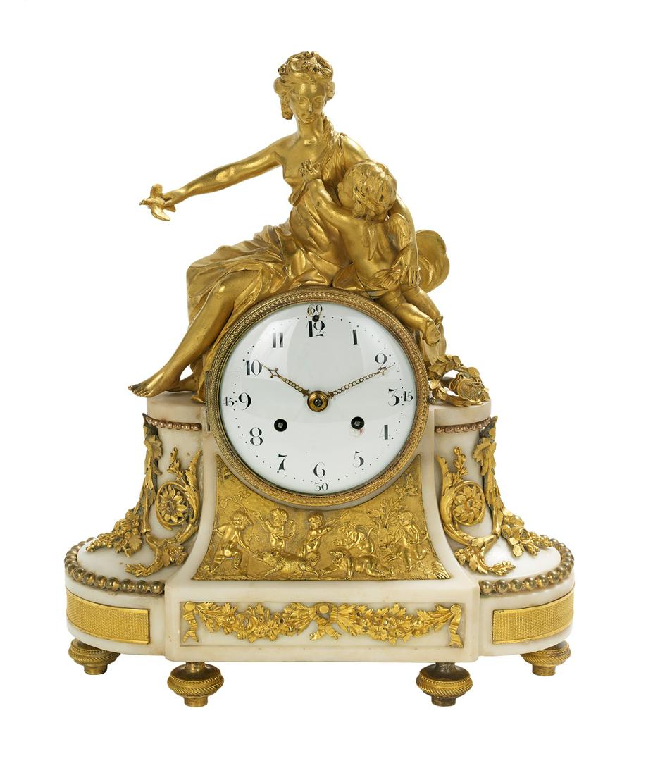 Napoleon III Bronze and Marble Mantel Clock (1 of 2)