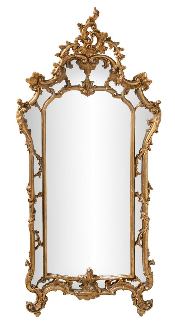 Louis XV-Style Giltwood Mirror (1 of 2)
